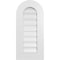 Ekena Millwork Round Top Surface Mount PVC Gable Vent: Functional, w/ 3-1/2"W x 1"P Standard Frame, 14"W x 30"H GVPRT14X3001SF - alternate 1